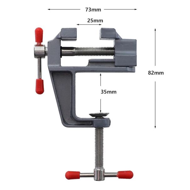 35MM Aluminium Alloy Table Bench Clamp Vise Multi-functional Bench Vise Table Screw Vise for DIY Craft Mold Fixed Repair Tool_voghion.com