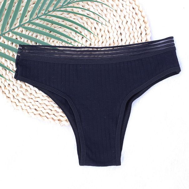 Grenzüberschreitende Damenunterwäsche aus Baumwolle mit 40 Fäden, T-förmige Hosen in Übergröße, sexy, einfarbig, Mädchen, T-förmige Slips_voghion.com