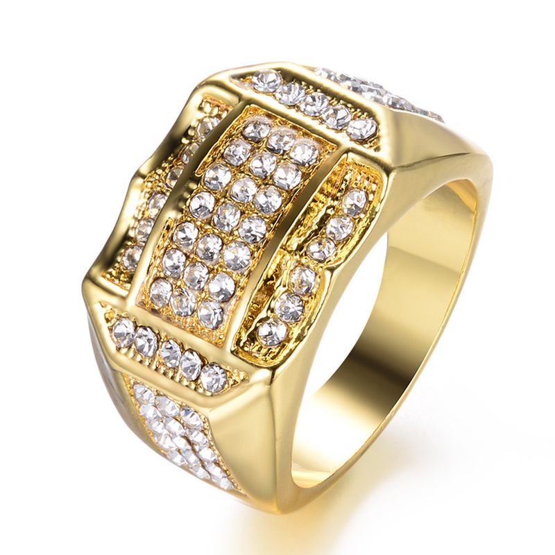 Zhenrong Handgefertigter Schmuck Mode Diamant Set Herrenring_voghion.com