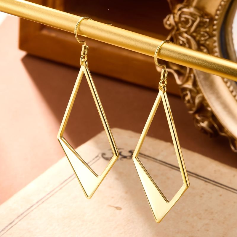 Orecchini pendenti da donna, orecchini leggeri a forma di diamante, orecchini con gancio a leva ipoallergenici, adatti alla moda femminile_voghion.com