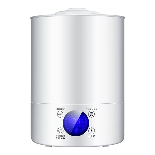 Ultrasonic Humidifier - 3.5L Large Capacity, UV Sterilization, Remote Control, 2-8H Timer For Home & Office (White/Tan)_voghion.com