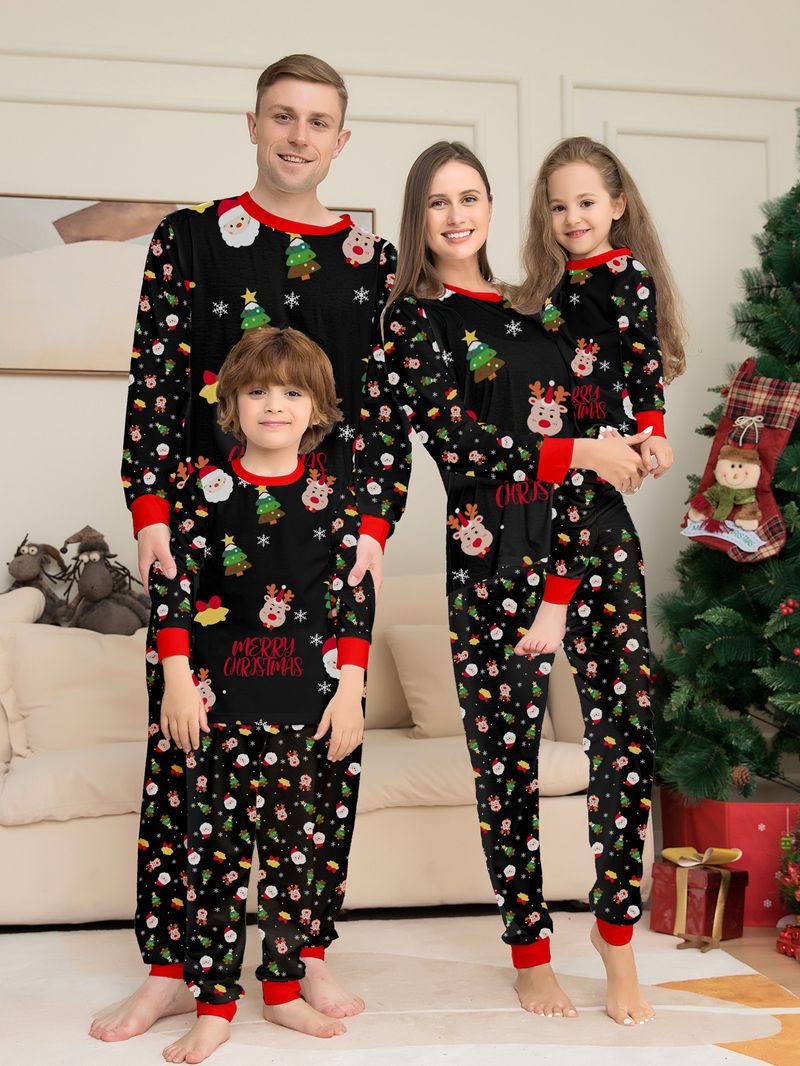 Christmas Family Matching Pajama Set - Santa Print PJs For Adults, Kids & Dogs (S-4XL, Red/White)_voghion.com