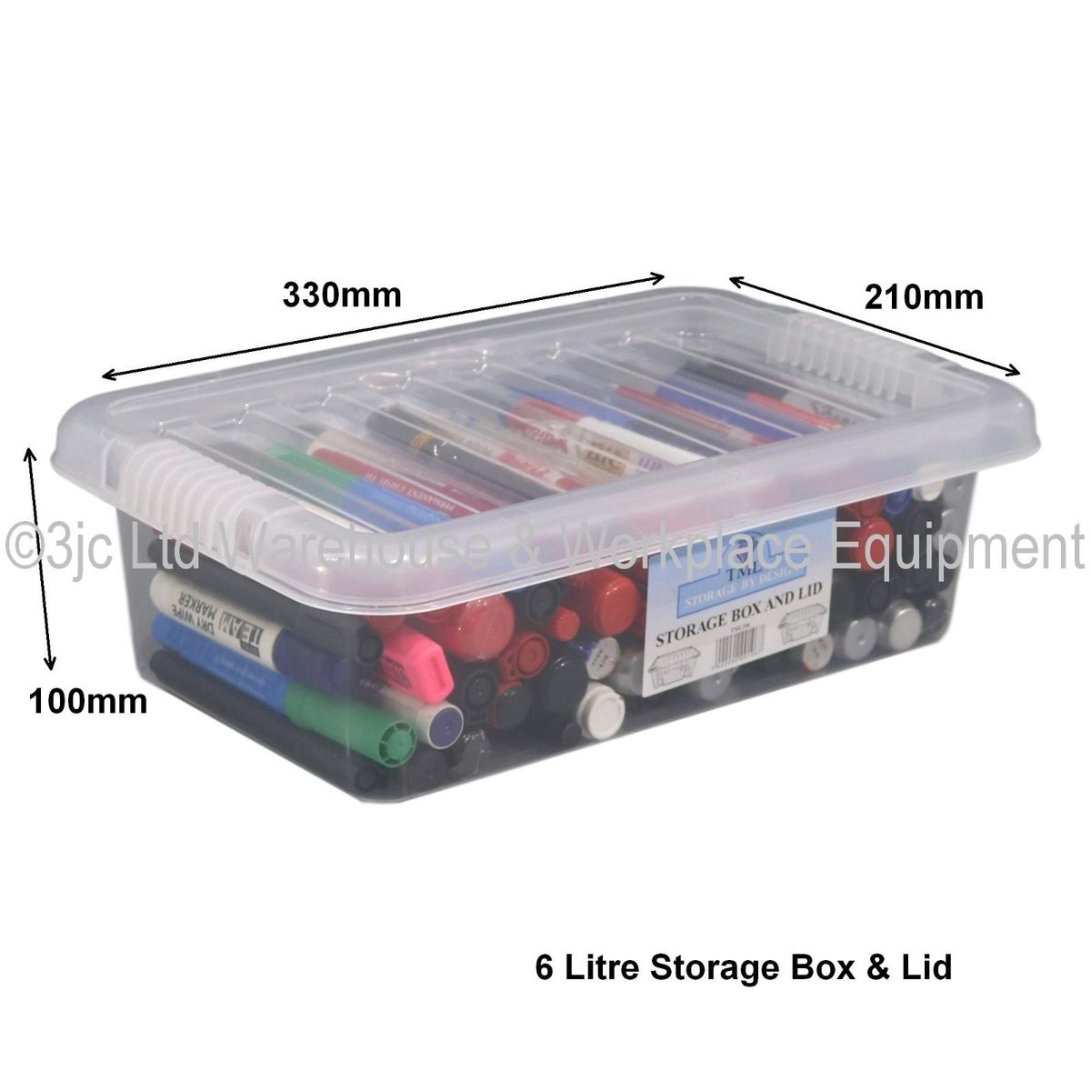 Pack Of 5 X Clear Plastic Storage Box Boxes With Lids Removals House Home Garage_voghion.com
