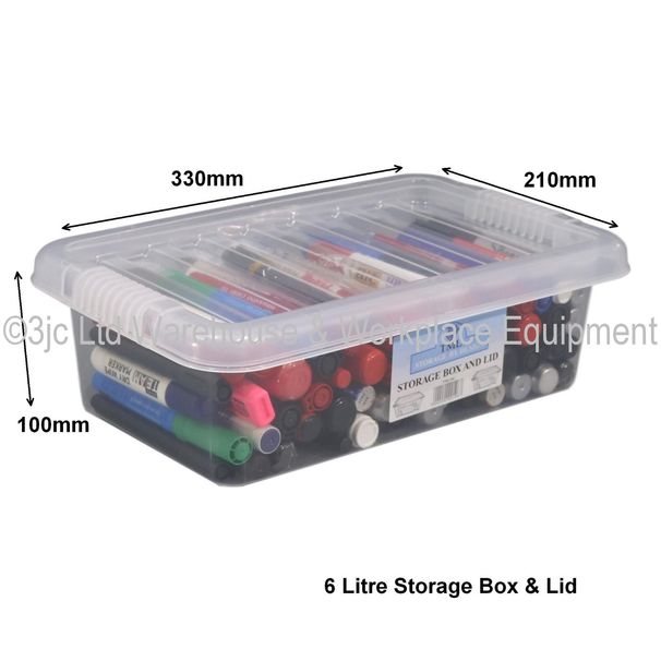 Pack Of 5 X Clear Plastic Storage Box Boxes With Lids Removals House Home Garage_voghion.com