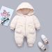 Premium Baby Down Jumpsuit – Soft & Warm Hooded Snowsuit For Boys & Girls (80-100cm, Orange/Cream)_voghion.com