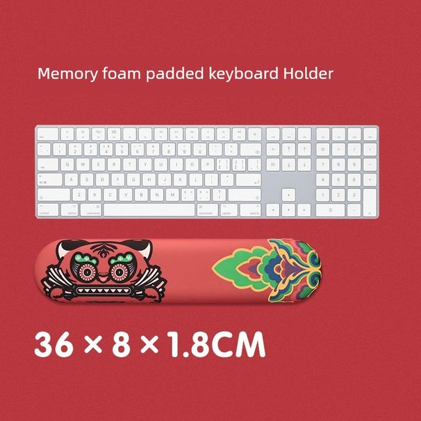 Support de clavier en mousse à mémoire de forme de qualité imbattable, repose-poignet en gel de silice à rebond lent, repose-poignet de souris, style national, bureau élégant_voghion.com