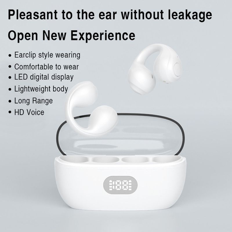 KW52 Écouteurs Bluetooth confortables à conduction osseuse sans douleur pour les oreilles Style clip d'oreille Exercice_voghion.com
