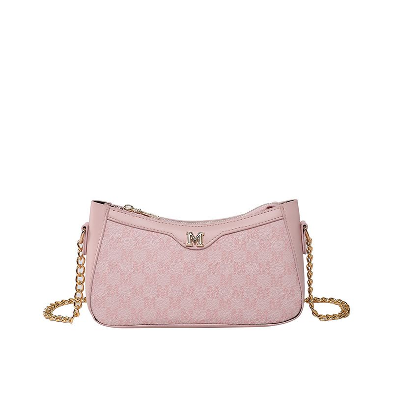 2025 Summer New Texture French Underarm Bag Simple Fashion Handbag Letter Print Elegant Shoulder Bag Trend_voghion.com