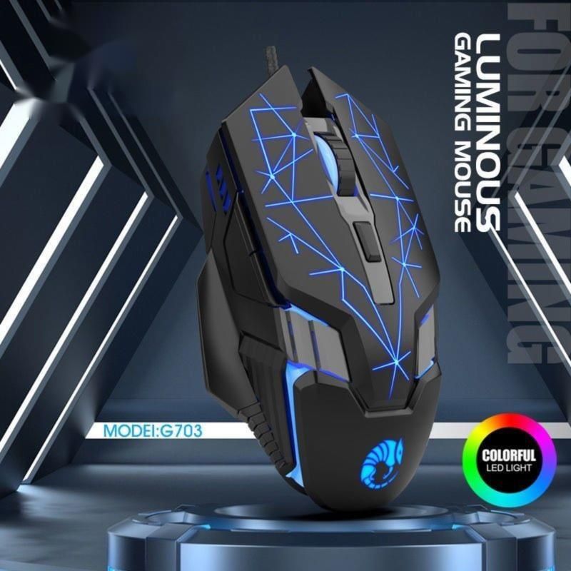 Wired Mechanical Gaming Mouse For Internet Cafes, E-sports, Laptops, Desktops, Office Use, Silent CF_voghion.com
