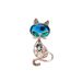 New Temperament Fashion Sapphire Cat Brooch Electroplating Diamond Suit Corsage Accessories Niche High-end Pin_voghion.com