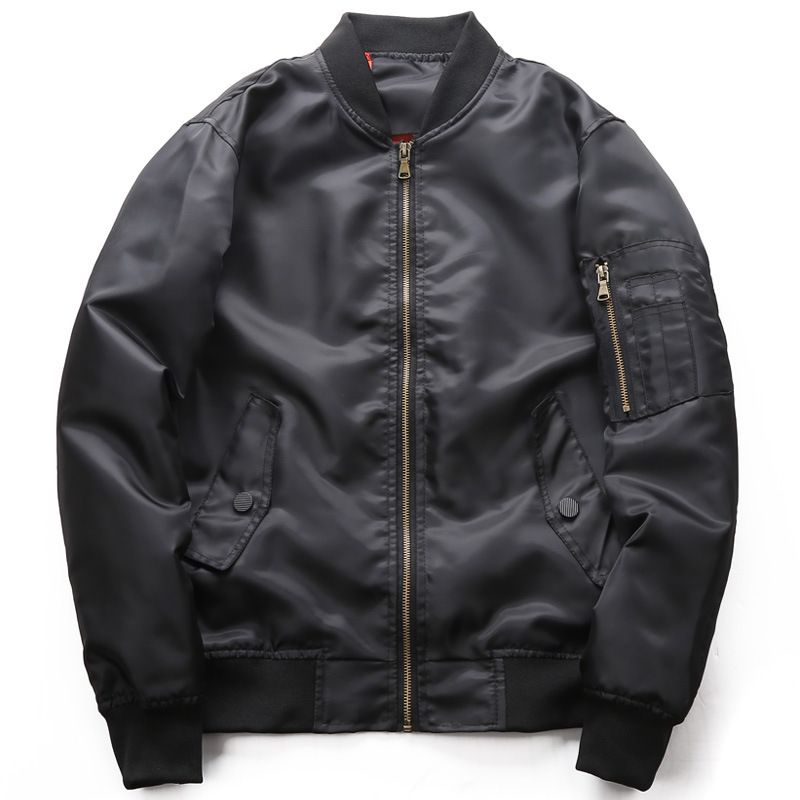 New Light MA-1 Bomber Jacket Men's Spring And Autumn Tactical Uniform Men's Baseball Collar Solid Color Jacket Military Fan Jacket_voghion.com
