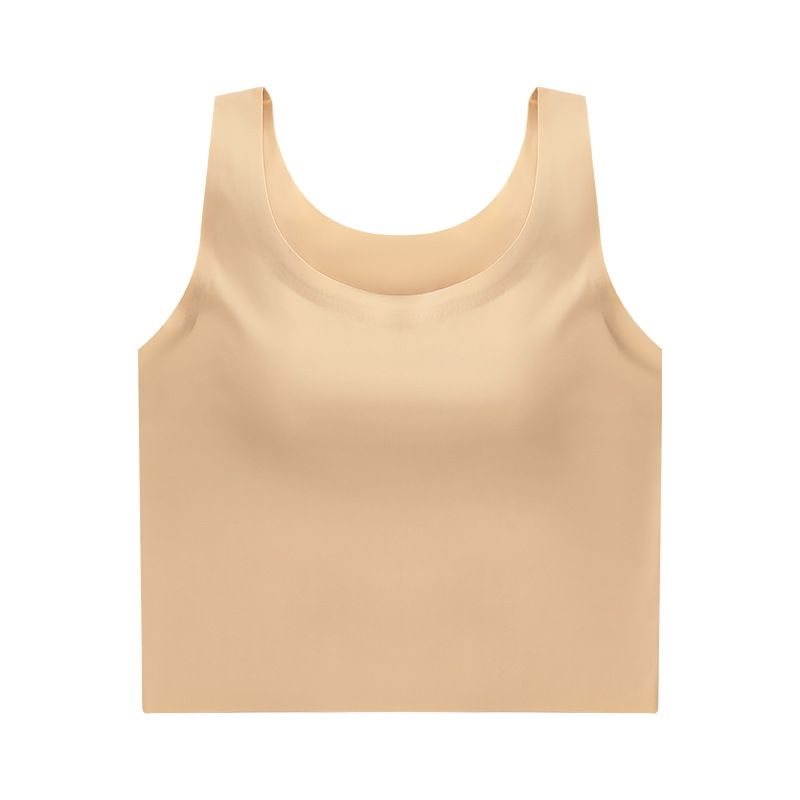 Orange strap women, wide orange style ice silk soft, inner and outer, beautiful shoulder strap, chest pad, gathered_voghion.com