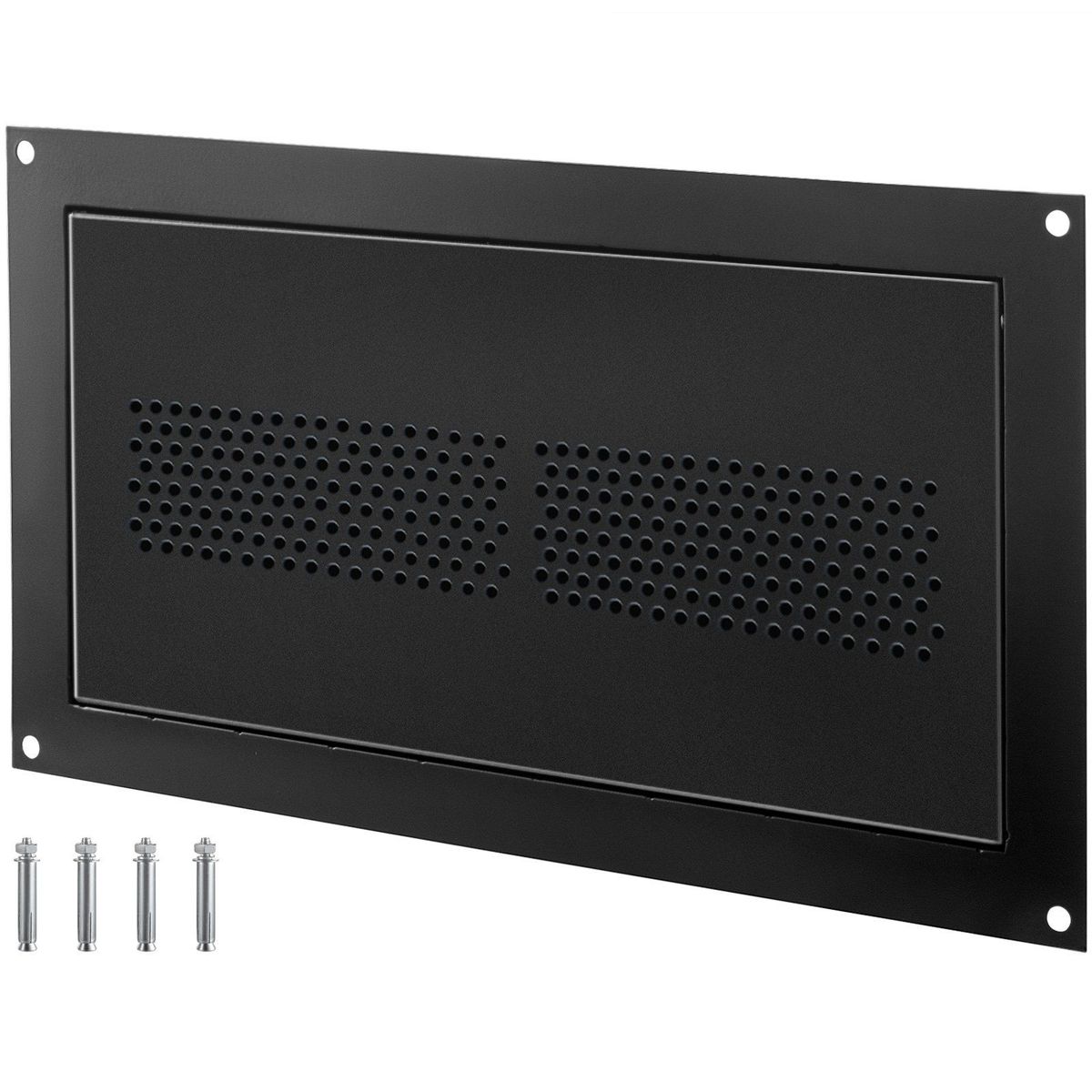 VEVOR Flood Vent, 8" Height X 16" Width Foundation Flood Vent, To Reduce Foundation Damage And Flood Risk, Black, Wall Mounted Flood Vent, For Crawl Spaces,Garages & Full Height Enclosures_voghion.com