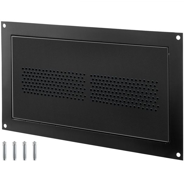 VEVOR Flood Vent, 8" Height X 16" Width Foundation Flood Vent, To Reduce Foundation Damage And Flood Risk, Black, Wall Mounted Flood Vent, For Crawl Spaces,Garages & Full Height Enclosures_voghion.com