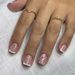 False Nails Simple French White False Nails Short Square Manicure Wave Glitter Stripes Wearable Nail Nail Tips_voghion.com