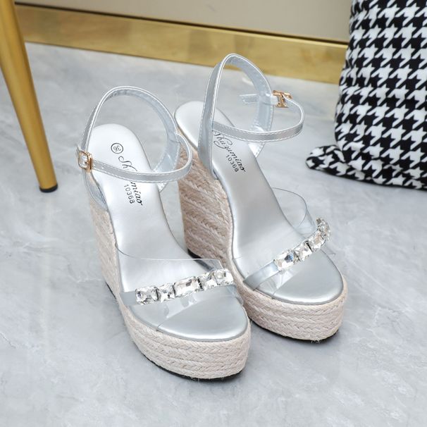 Γυναικεία σανδάλια με πλεκτά πέταλα boho με στρας - Γυναικεία πλατφόρμες με χοντρή πλατφόρμα (Διαθέσιμα σε μεγάλα μεγέθη)_voghion.com