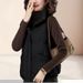 Gilet matelassé d'hiver pour femme avec motif 3D, veste matelassée légère, vêtement d'extérieur décontracté pour temps froid, manteau chaud doublé polaire (kaki, noir)_voghion.com