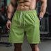 Shorts Men Summer Solid Color Large Size Loose Casual Pants Men Thin Quick Drying Running Sports Fitness Five Point Pants_voghion.com