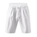 Pantaloncini da spiaggia casual larghi e larghi da uomo in lino sottile e traspirante TK, taglie forti_voghion.com