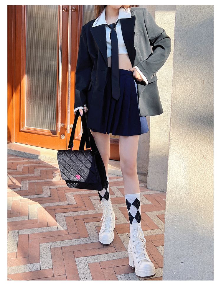 Scarpe da donna in tela con tacco alto e grosso retrò_voghion.com