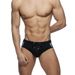 UXH Men's Simple Bikini Swim Trunks Fashion Black And White Two-tone Triangle Racing Shorts_voghion.com