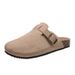 Baotou slippers female couple cork drag large size Roman shoes casual half drag lazy shoes tide_voghion.com