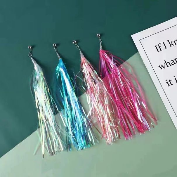 Bacchetta di carta colorata con campanella in filo d'acciaio, asta lunga, giocattolo interattivo per gatti_voghion.com