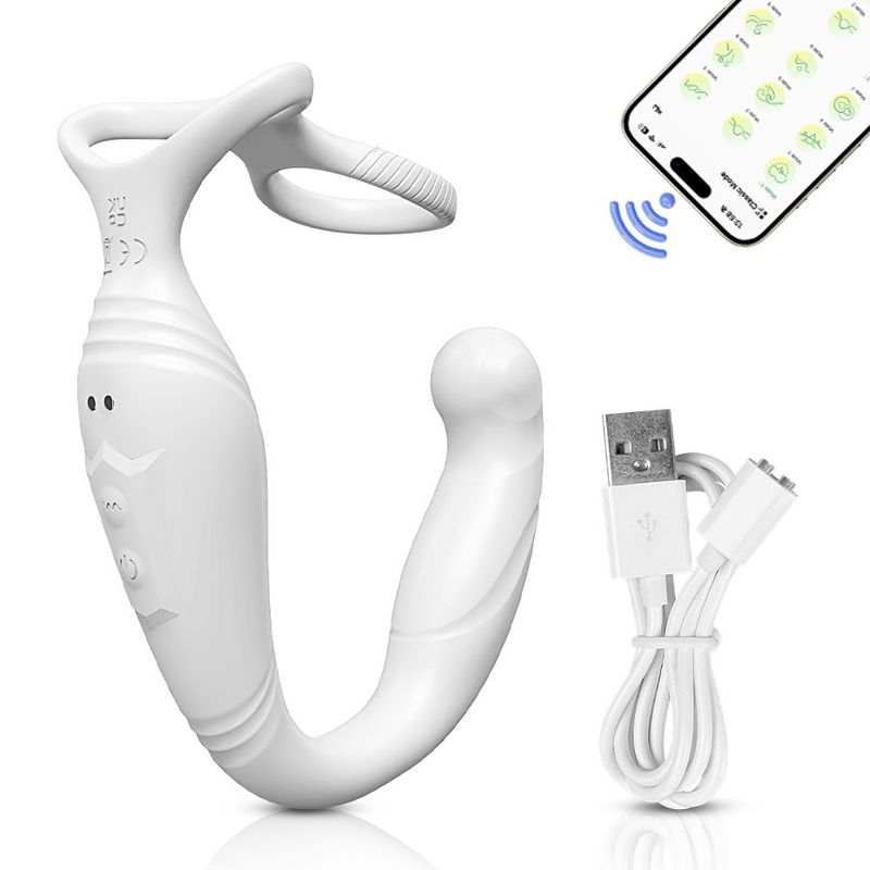 Neues elektrisches Prostata-Massagegerät mit vibrierendem Analplug für Männer mit Fernbedienung_voghion.com