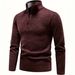 Maglione lavorato a maglia da uomo NOKOMETA autunno e inverno, spesso, con collo alto, mezza cerniera, giacca da uomo_voghion.com