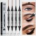 WAKEANGEL Double-Ended Liquid Eyeliner Natural Smudge-Proof Realistic Wild Four-Pronged Eyebrow Pencil_voghion.com