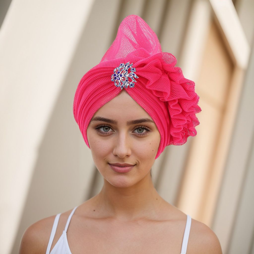 Neue laminierte Modeaccessoires Afrikanische Hüte Mehrfarbig_voghion.com