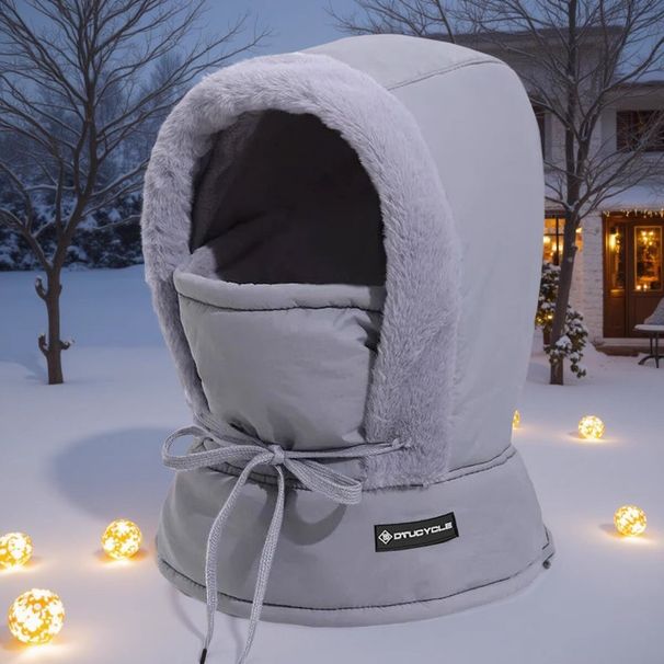 Winter Warm Hat, Lei Feng Style, Riding, Fluffy, Thickened, Cold-Resistant, Windproof Ski Face Mask Scarf One-Piece Head Cover_voghion.com