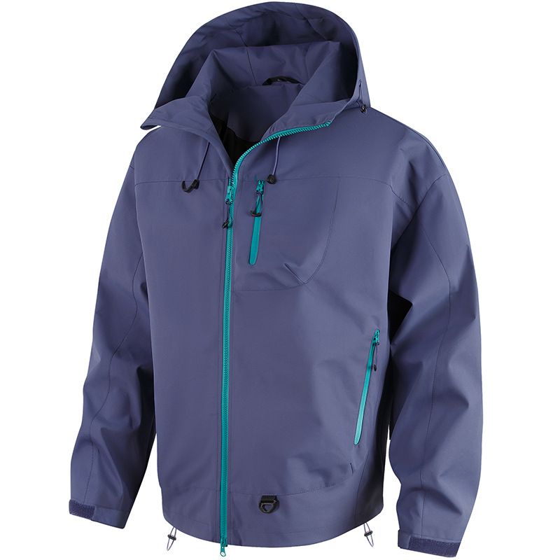 Veste coupe-vent légère pour homme – Veste à capuche zippée unisexe (4 coloris, extérieur en polyester, coupe ample)_voghion.com