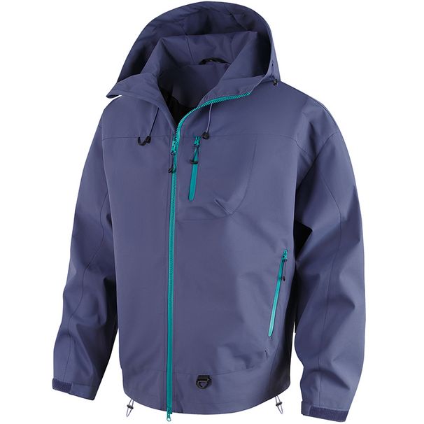 Veste coupe-vent légère pour homme – Veste à capuche zippée unisexe (4 coloris, extérieur en polyester, coupe ample)_voghion.com