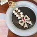 Handmade Series Pearl String Bow Shape Keychain Pendant Metal Diamond Bag Pendant Gift_voghion.com
