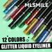 Perlglanz-Eyeliner, flüssiger Lidschatten mit Blitzfarbe und Pailletten, wasserfester, wischfester Eyeliner_voghion.com