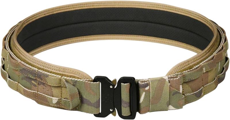 3 Layer Tactical Belt 1.75 Inch - Quick Release Padded Molle System For Men 1000D Nylon Webbing Alloy Buckle Utility_voghion.com