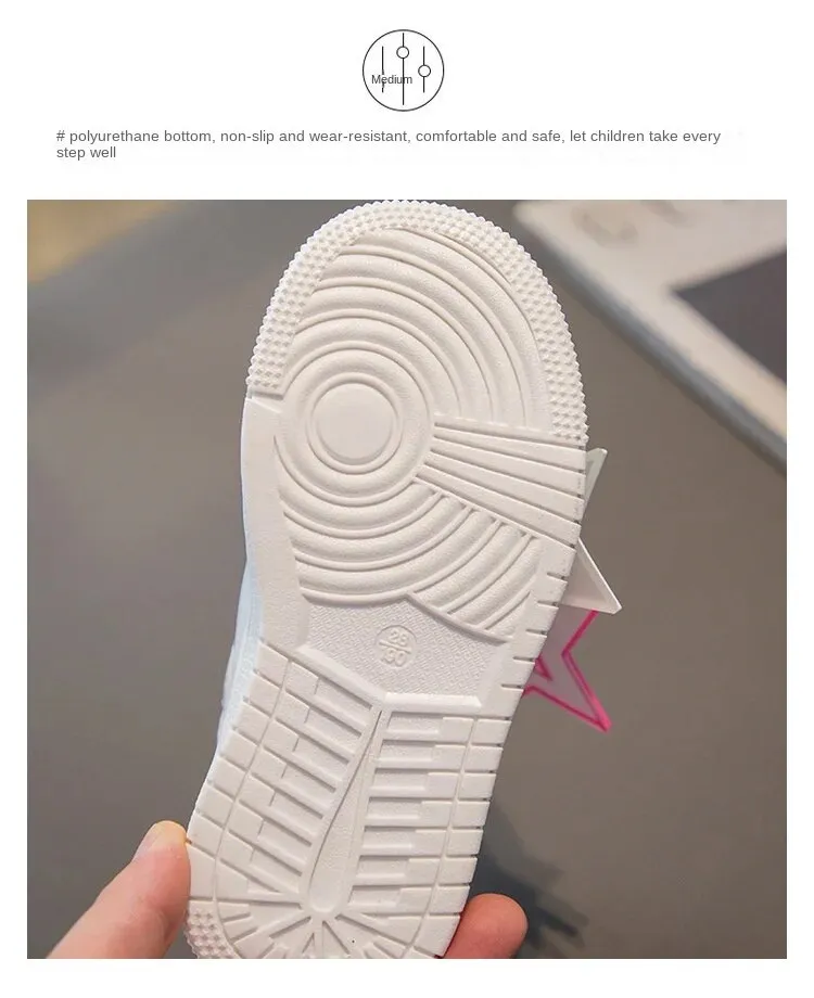Wiosna moda dziecięca klasyczne antypoślizgowe dziecięce trampki 2024 jesienne nowe buty do chodzenia dla dziewczynek Casual Outdoor_voghion.com