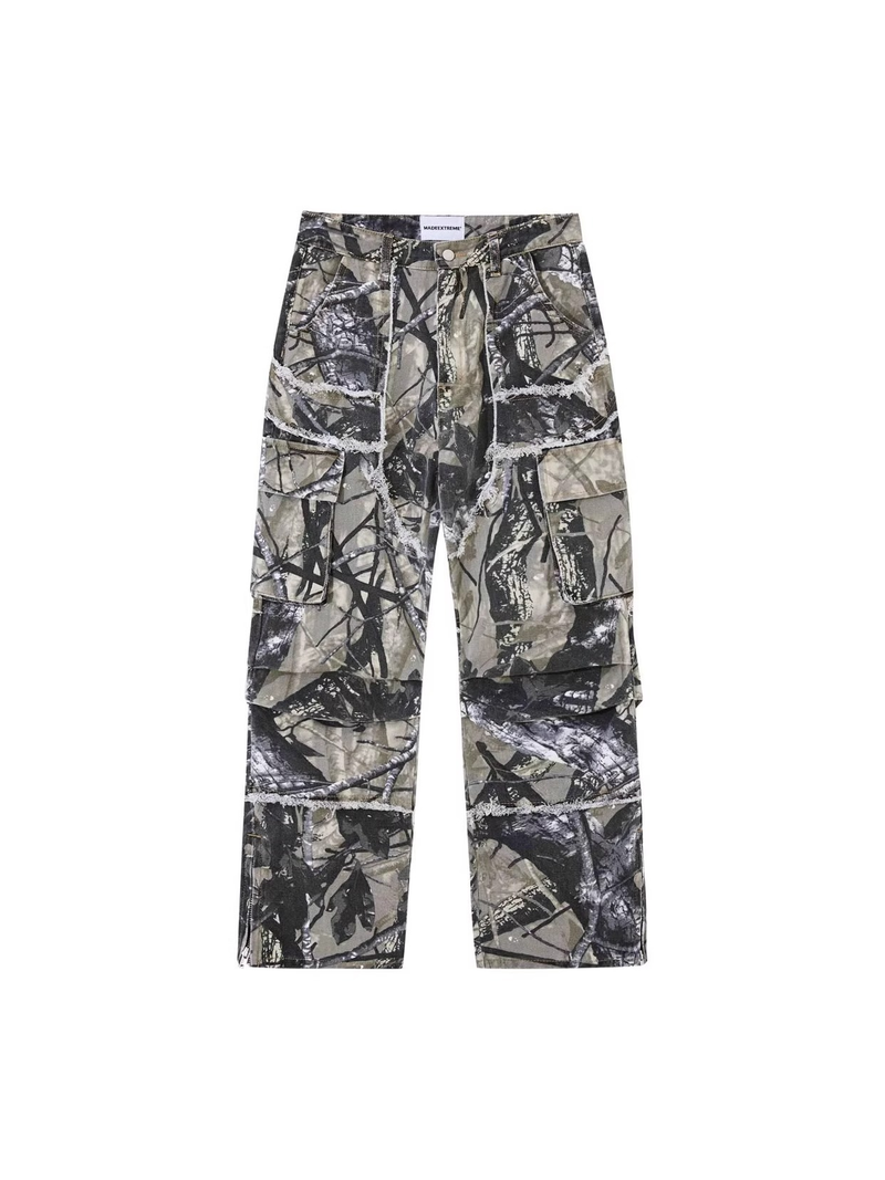 Jean baggy pour hommes, camouflage rétro américain, multi-poches, salopette droite hip-hop, commerce extérieur_voghion.com