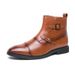Scarpe da lavoro in pelle da uomo in stile britannico Martin Brogue, autunno inverno 2024 all'ingrosso_voghion.com
