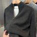 Men’s Zip-Up Knit Cardigan – Semi-Turtleneck Lightweight Sweater (M-3XL, Light Grey/Dark Grey/Beige/Navy)_voghion.com