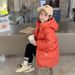 Girls' Long Puffer Coat With Graphene Lining, Winter Hooded Jacket For Teens (140-170cm), Warm & Stylish Korean Design_voghion.com