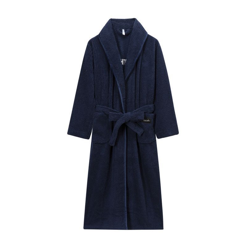 Unisex Plush Coral Fleece Bathrobe With Matching Pants - Ultra Soft & Warm Winter Sleepwear Set For Women & Men_voghion.com