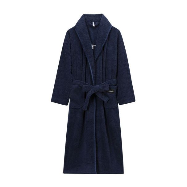 Unisex Plush Coral Fleece Bathrobe With Matching Pants - Ultra Soft & Warm Winter Sleepwear Set For Women & Men_voghion.com