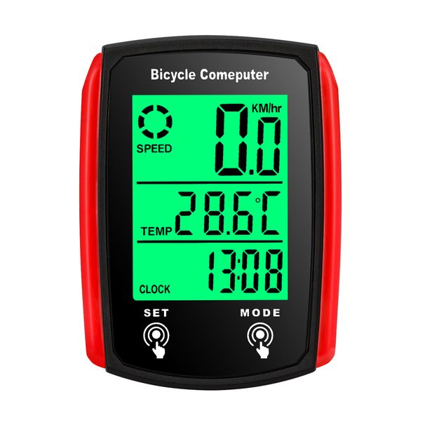 Bicycle Computer Road Backlight Waterproof Large Screen Speedometer Outdoor Mountain Bike Cycling Odometer_voghion.com