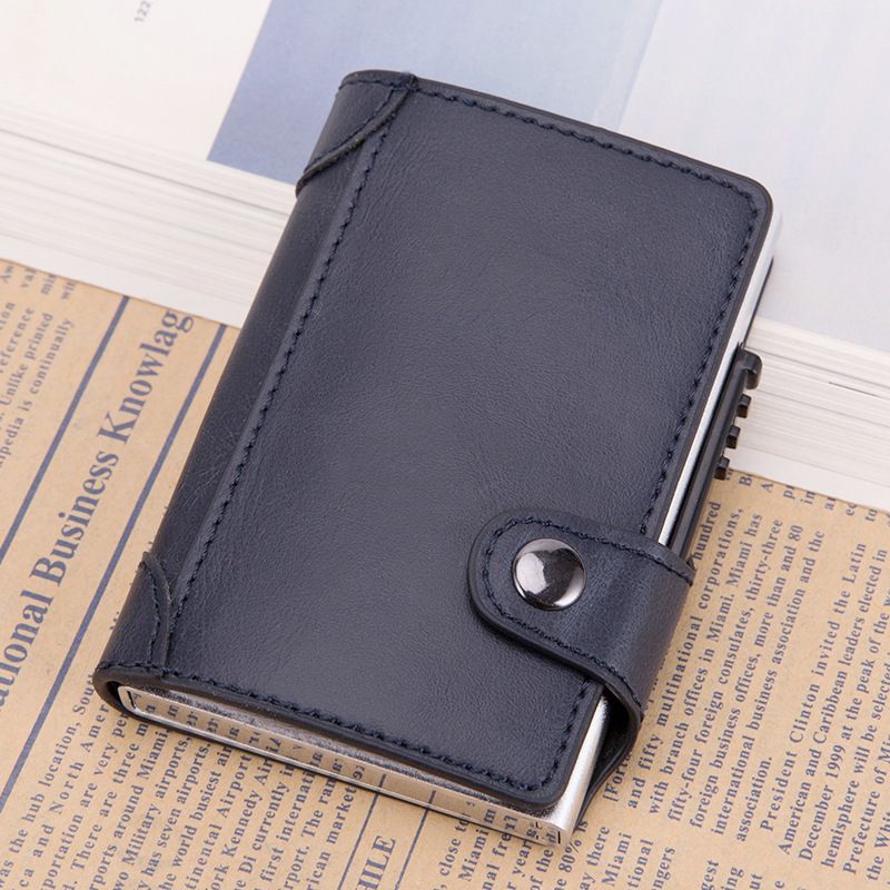 Men’s Bags Creative Side Pushing Credit Card Holder Anti Demagnetization Card Holder Rifd Multi Function Business Card Box Metal Card Holder Set_voghion.com