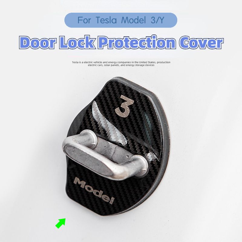 Pentru Tesla Model 3 Y protecție capac oțel inoxidabil auto ușă încuietoare cataramă protecție decorare accesorii 2017-2023_voghion.com
