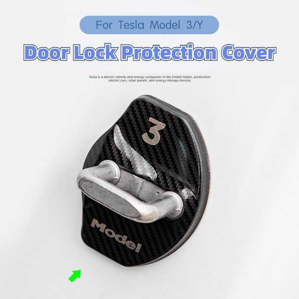 Pentru Tesla Model 3 Y protecție capac oțel inoxidabil auto ușă încuietoare cataramă protecție decorare accesorii 2017-2023_voghion.com