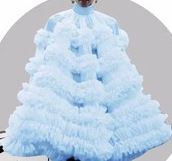 Abito da donna, alta moda, in tulle a rete, gonfio, per banchetto di madre e figlia, gonna da principessa di Natale_voghion.com