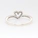 New White Copper Ring Shining Love Bone Ring Heart Shaped Hollow Ring Female Fashion Fresh_voghion.com